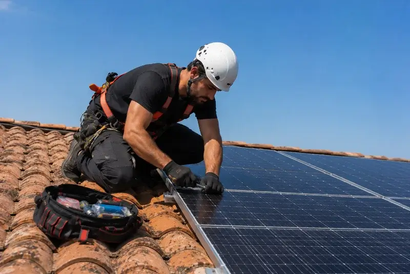 Maintenance et monitoring de panneaux solaires à Buros